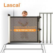 LASCAL Kiddy Guard Accent Baby Safety Gate | 1 Side Wall and 1 Side Bannister (Staircase) | Up to 100cm